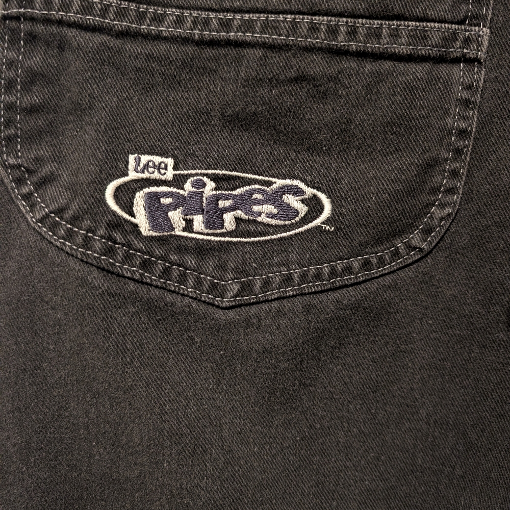 VTG 90's Lee Pipes Black Wide Leg Jeans